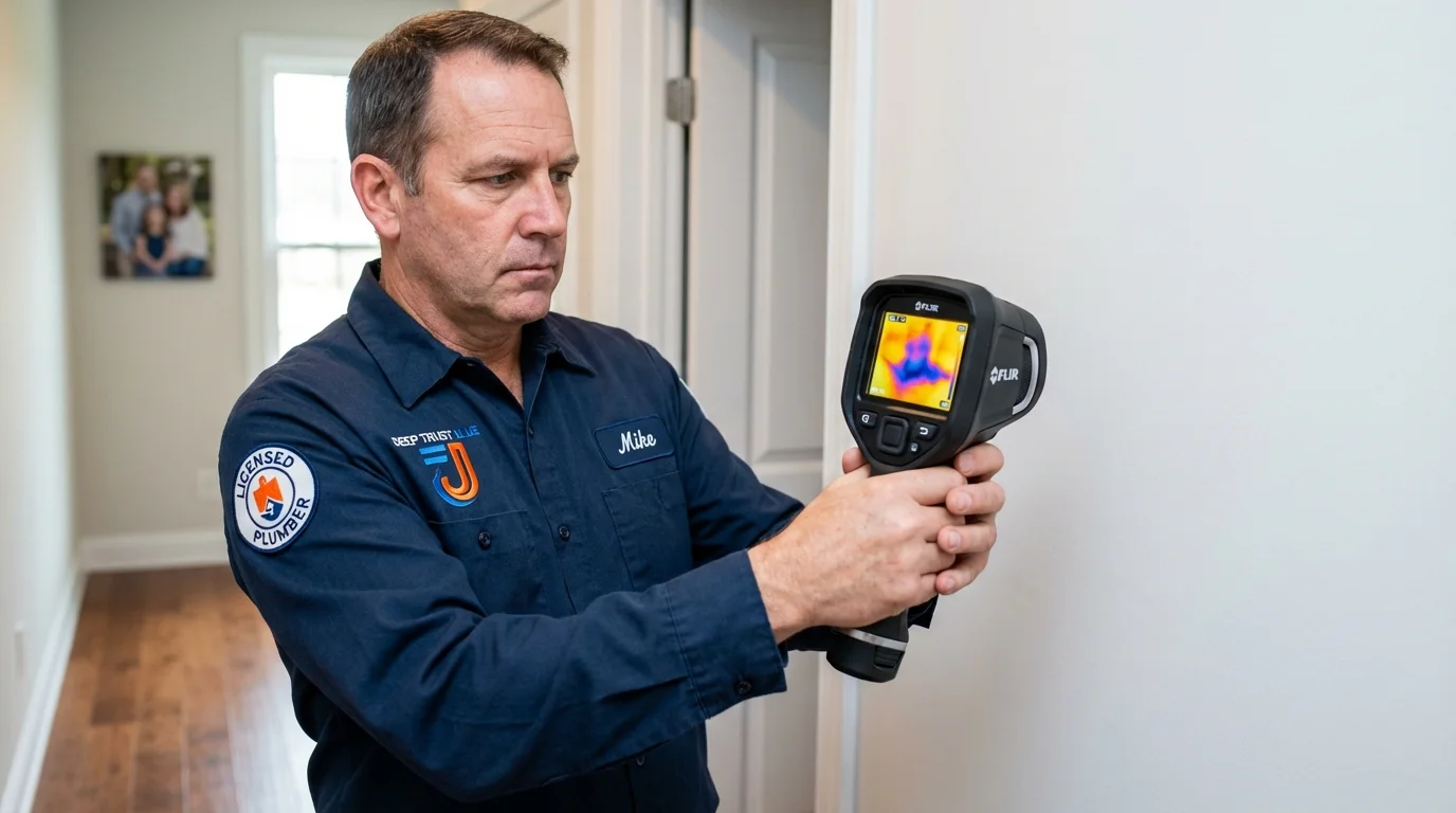 Thermal imaging leak detection by Johns Plumbing LLC in West Liberty